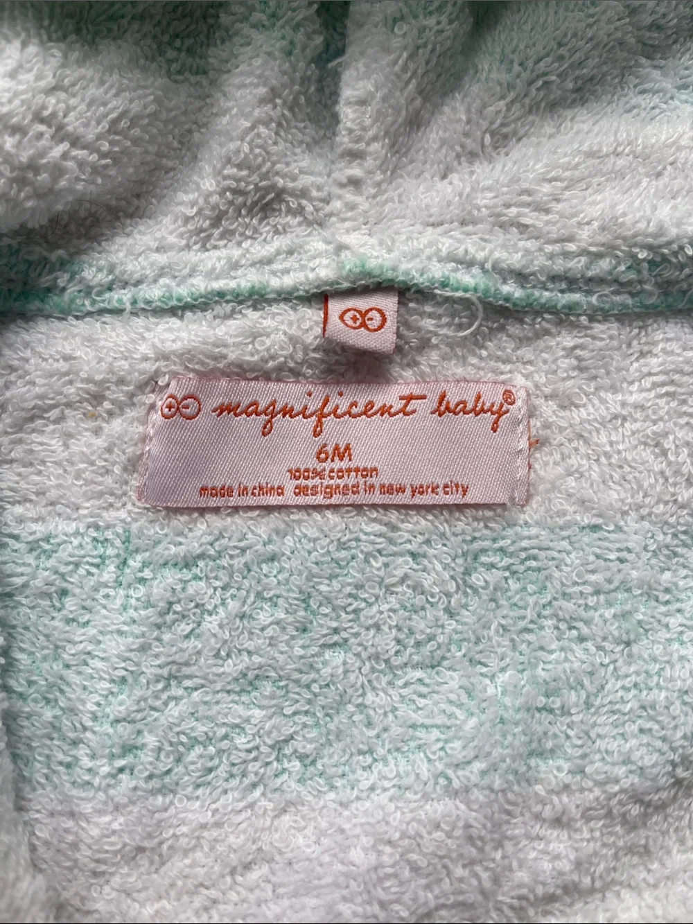 Magnificent Baby Terrycloth Hooded Baby Romper -6 mos